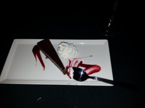 Flourless Chocolate Torte with Raspberry Sauce