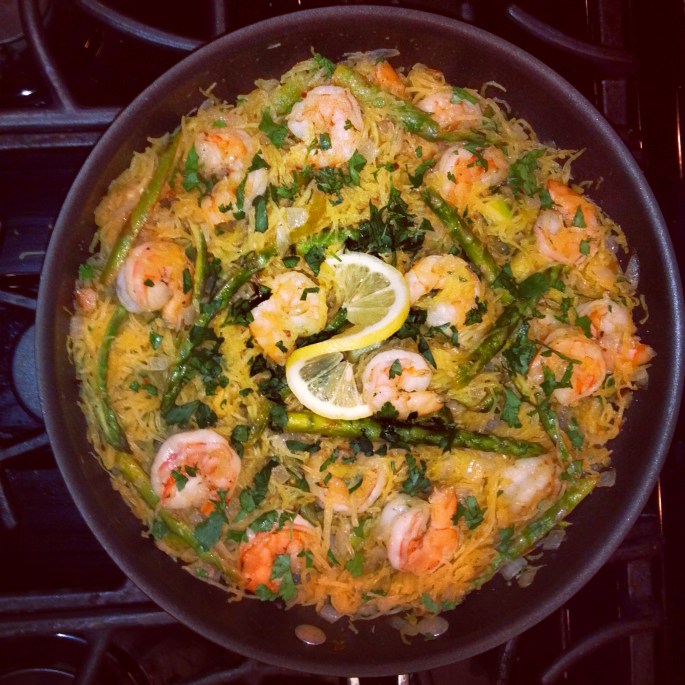 Shrimp and Asparagus Scampi