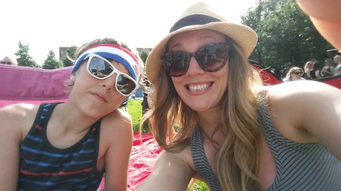 Noah and I having fun on the 4th at 80/35!