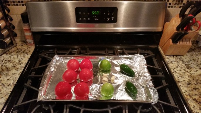 Roasted Tomato and Tomatillo Salsa