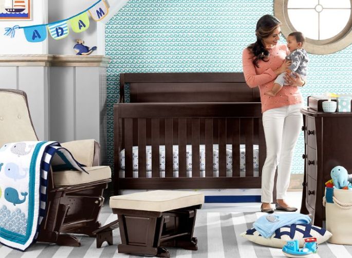 Here is the crib and dresser that we got.  We also got a matching changing table.