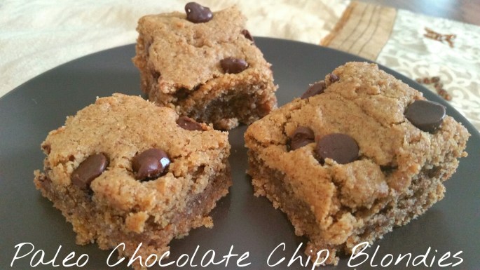 Paleo Chocolate Chip Blondies (Gluten Free, Grain Free)