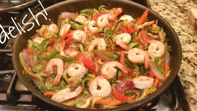 Shrimp and Zucchini Noodle Stir Fry   www.eatmovelivelove.com